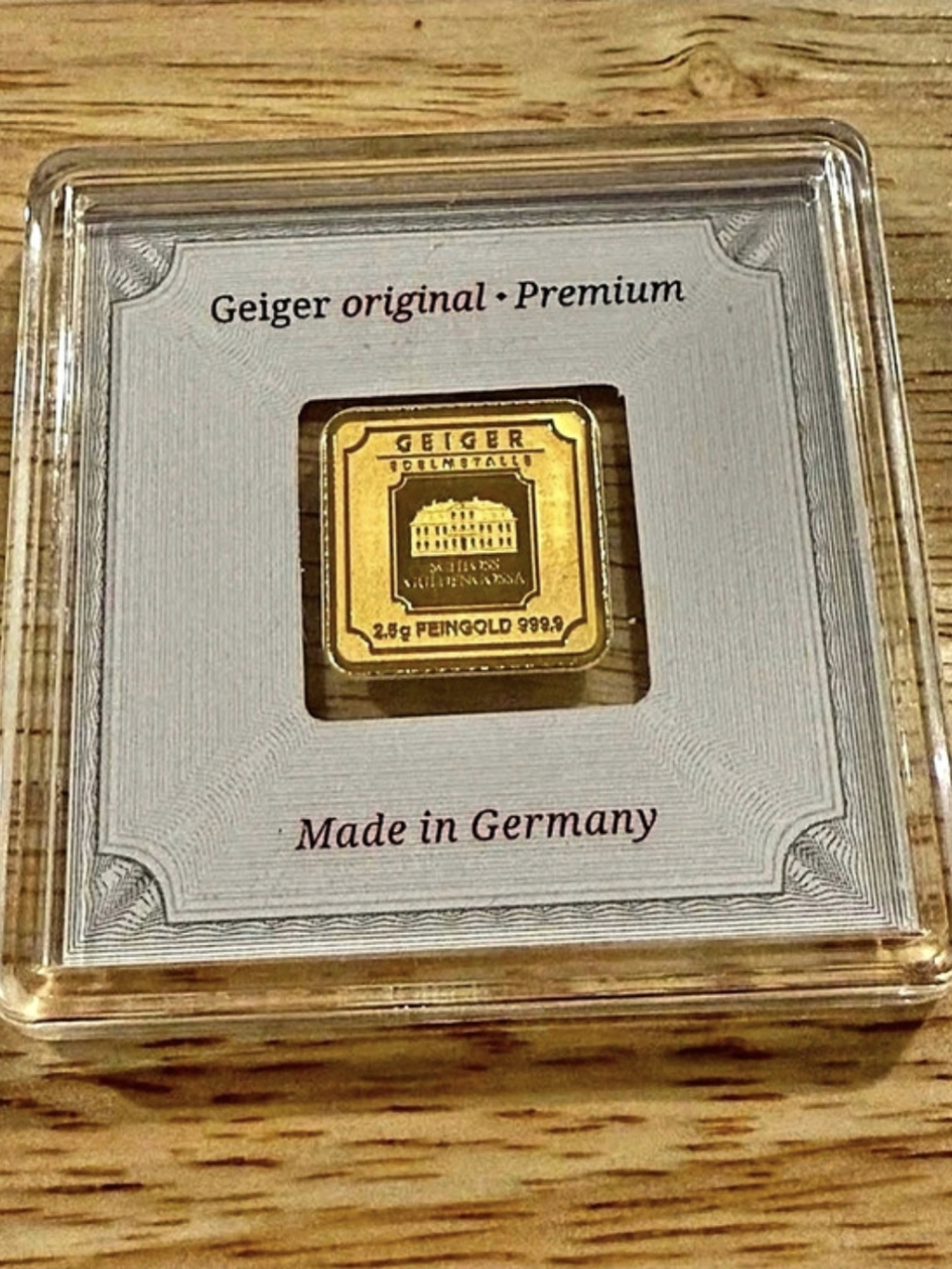 Geiger Schloss Güldengossa gold bar Gold Bar 2.5g 999.9 Fine